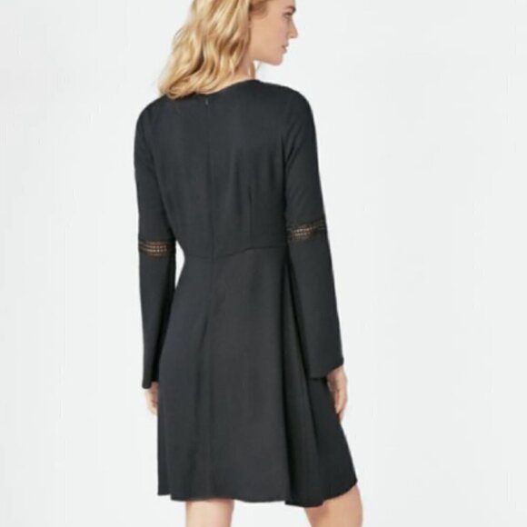 JUSTFAB BOHO BELL SLEEVE DRESS BLACK SZ XL NWT - Picture 2 of 13
